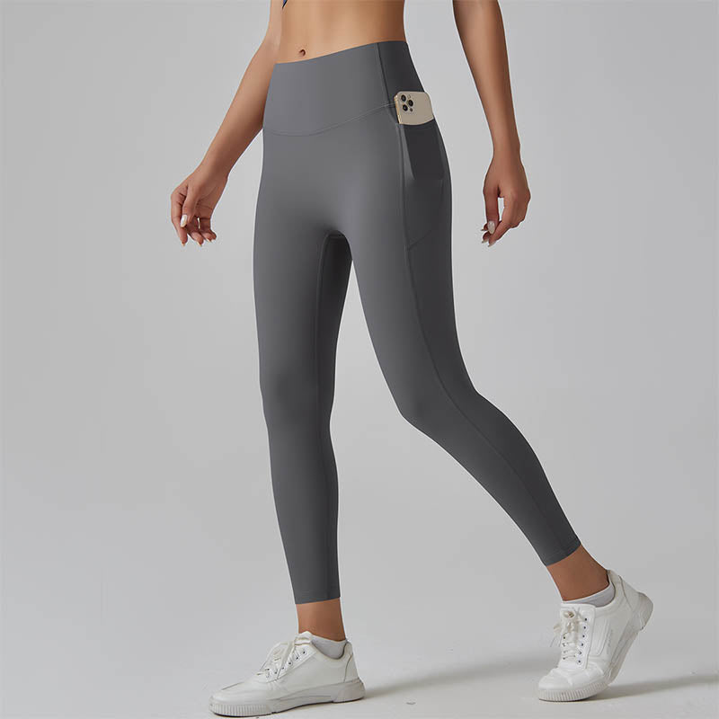 🥳 2026 HOTSELLER ❤️‍🔥 50% RABATT 🥰 Figurformende Leggings mit hohem Bund und Seitentaschen – straffend, po-formend und optisch schlanker