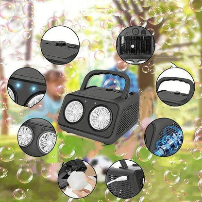 🫧 50% RABATT! ✨ Handgeführte Seifenblasen-Maschine – 26 Löcher, 2000+ Blasen/Min & Magische Lichter für Unvergessliche Partys 🎉