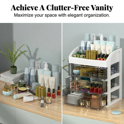 📂✨ Stapelbarer Schreibtisch-Organizer mit durchsichtigen Schubladen – Ordnung garantiert! 🧘‍♀️💼
