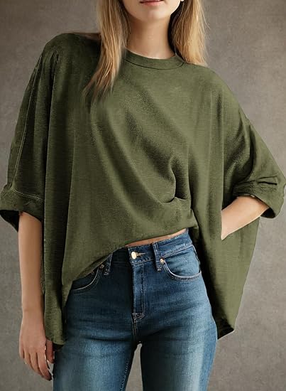 🔥50% RABATT! Lässiges, locker sitzendes Damen-T-Shirt mit kurzen Ärmeln