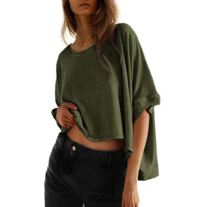 🔥50% RABATT! Lässiges, locker sitzendes Damen-T-Shirt mit kurzen Ärmeln