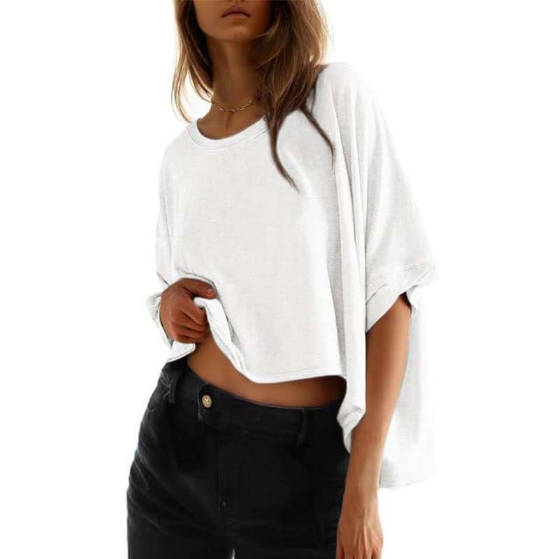 🔥50% RABATT! Lässiges, locker sitzendes Damen-T-Shirt mit kurzen Ärmeln
