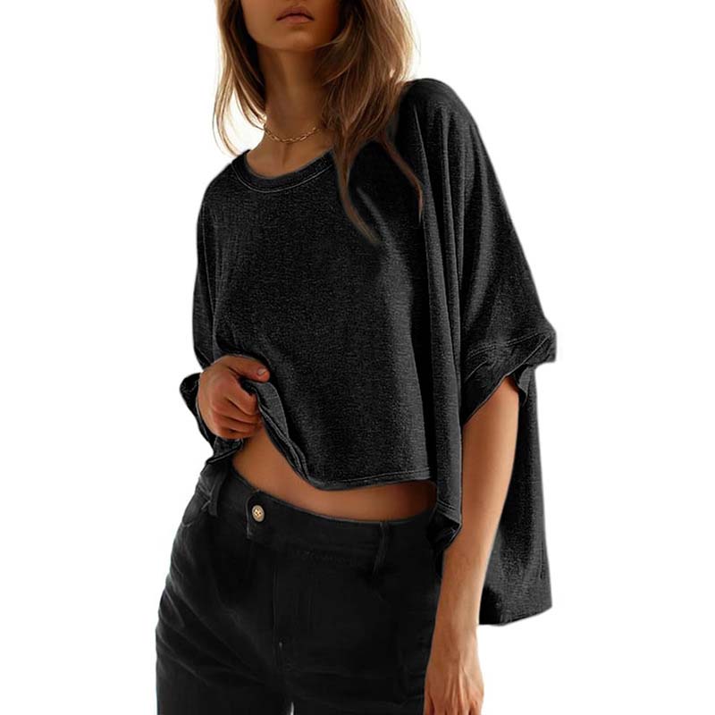 🔥50% RABATT! Lässiges, locker sitzendes Damen-T-Shirt mit kurzen Ärmeln