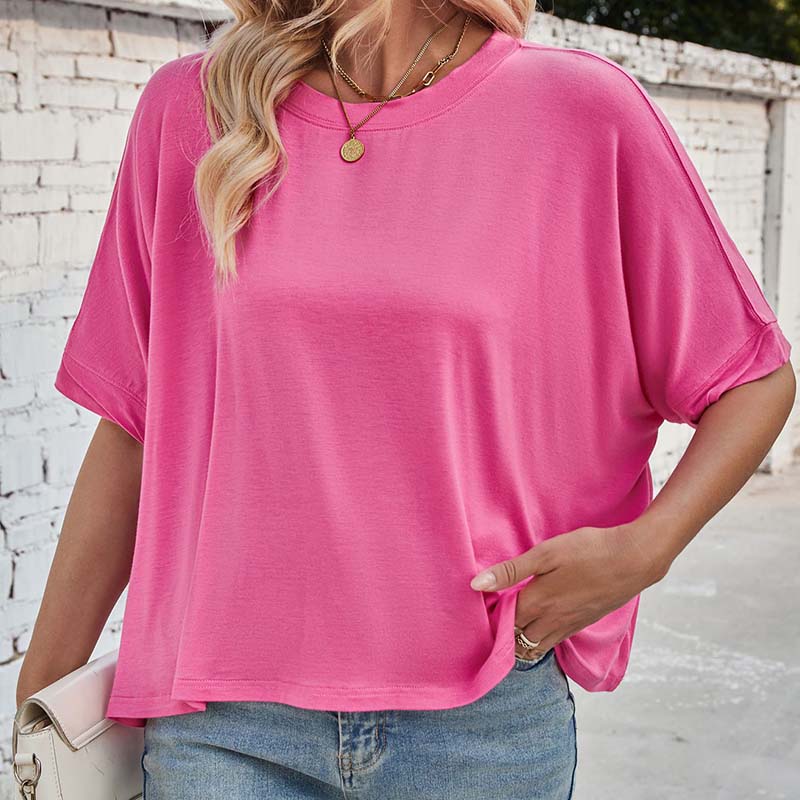 🔥50% RABATT! Lässiges, locker sitzendes Damen-T-Shirt mit kurzen Ärmeln