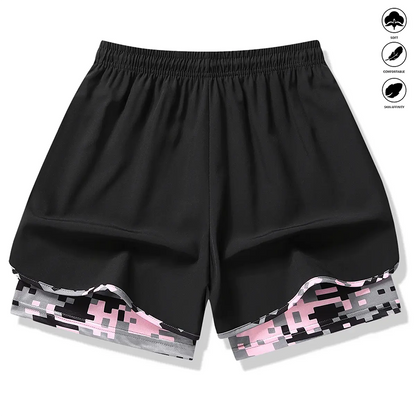 🔥Solange der Vorrat reicht 50 % Rabatt!🎉Lässige Sportshorts für Damen mit integriertem Innenfutter