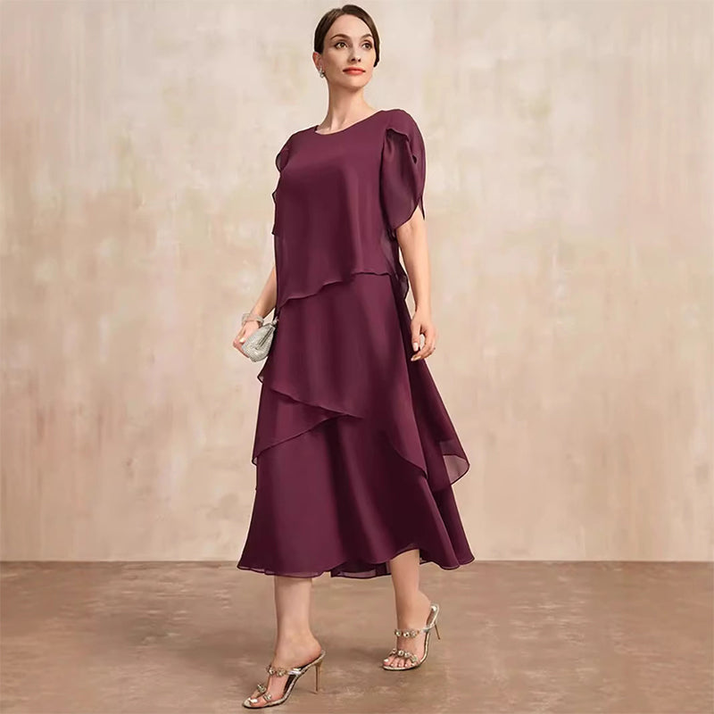 👗 50% RABATT! ✨ Elegantes Kleid mit Lagenlook & Flatterärmeln – Bezauberndes Design, Fließender Stoff & Perfekt Für Besondere Anlässe 🌸