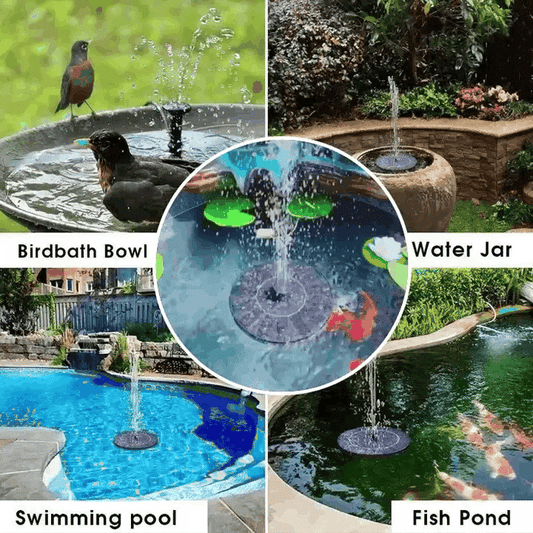 ⏰🔥🔥Solarbetriebener schwimmender Springbrunnen