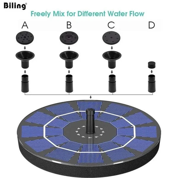 ⏰🔥🔥Solarbetriebener schwimmender Springbrunnen