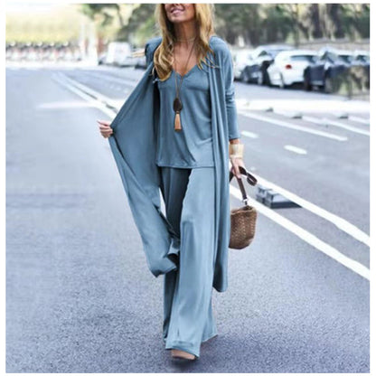 🧥👚3-teiliges, locker sitzendes Loungewear-Set für Damen