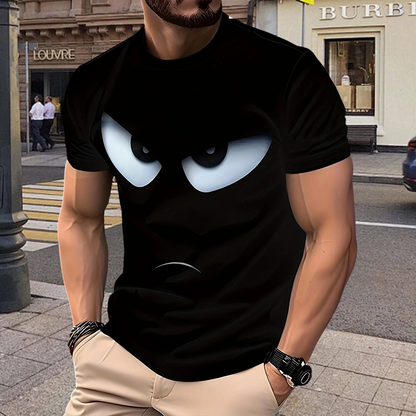 🕶️🔥Das ist ja der Hammer!Herren Streetwear Graphic T-Shirt mit Augen-Print