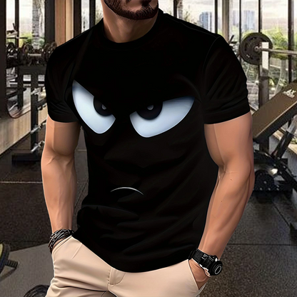 🕶️🔥Das ist ja der Hammer!Herren Streetwear Graphic T-Shirt mit Augen-Print