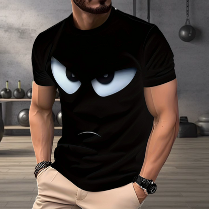 🕶️🔥Das ist ja der Hammer!Herren Streetwear Graphic T-Shirt mit Augen-Print