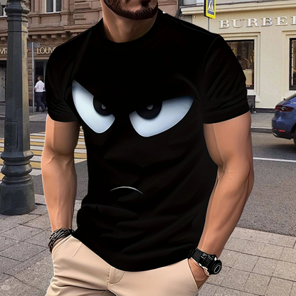 🕶️🔥Das ist ja der Hammer!Herren Streetwear Graphic T-Shirt mit Augen-Print