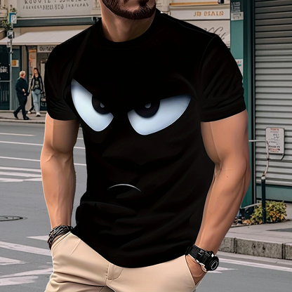 🕶️🔥Das ist ja der Hammer!Herren Streetwear Graphic T-Shirt mit Augen-Print