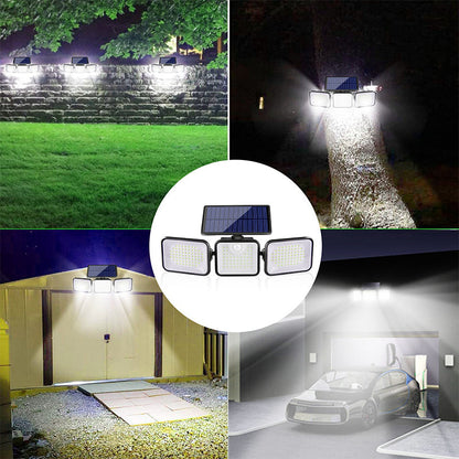 💡 50% RABATT! ☀️ 3-Head Solar Security Light with Motion Sensor – 360° Bewegungserkennung, Wasserdicht & Ideal Für Garten, Garage & Einfahrt 🏠