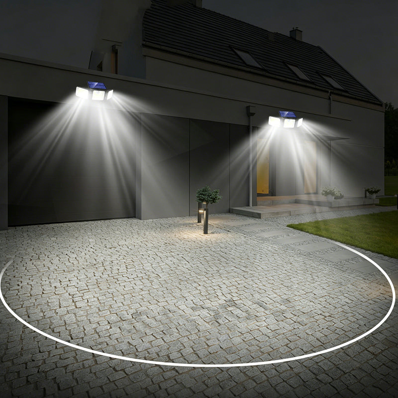 💡 50% RABATT! ☀️ 3-Head Solar Security Light with Motion Sensor – 360° Bewegungserkennung, Wasserdicht & Ideal Für Garten, Garage & Einfahrt 🏠