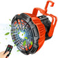Tragbarer Camping-Ventilator mit LED-Licht