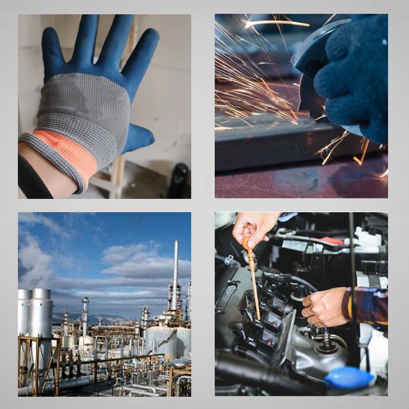 Gummi-Verschleißfeste Arbeitshandschuhe 12 Paar