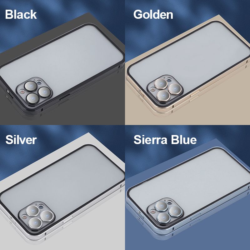 Pousbo® Matte Metallrahmen Schnalle Telefon Fall für iPhone