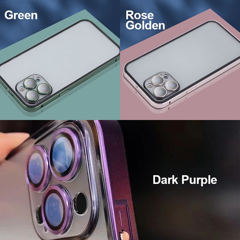 Pousbo® Matte Metallrahmen Schnalle Telefon Fall für iPhone