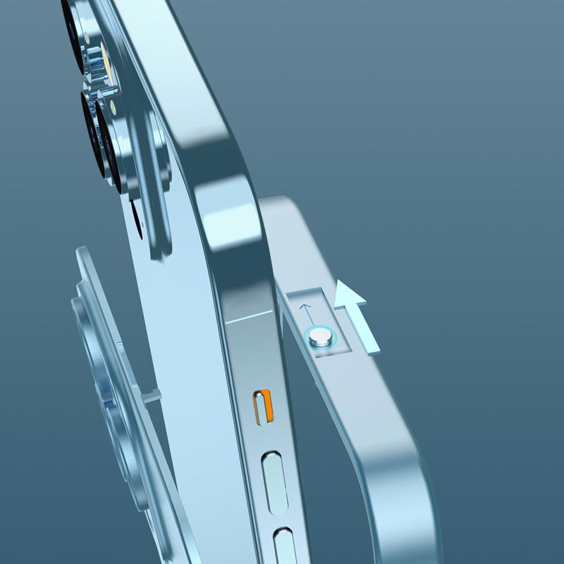 Pousbo® Matte Metallrahmen Schnalle Telefon Fall für iPhone