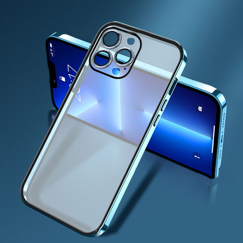 Pousbo® Matte Metallrahmen Schnalle Telefon Fall für iPhone