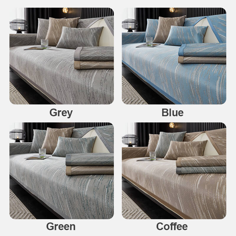 Rutschfester Sofaschoner aus Eisseide für den Sommer