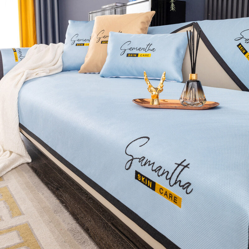 Rutschfestes Sofakissen aus Eisseide