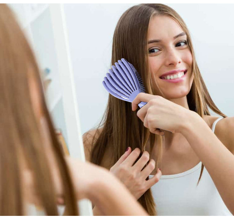 Hohlhaar-Flauschkamm