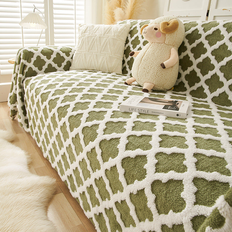 Moderne Sofa Abdeckung Colorblock Anti-Kratz Haus schützende Couch Abdeckung