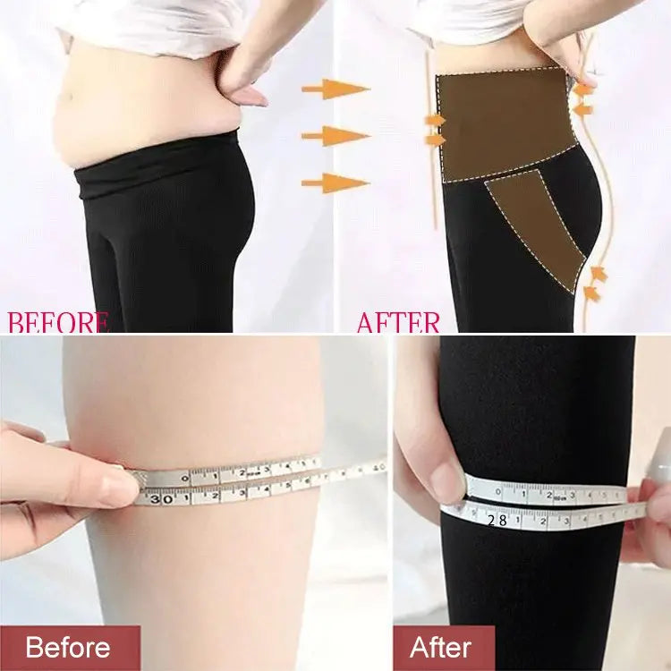 Hüftstraffende Haifischhose mit hoher Taille