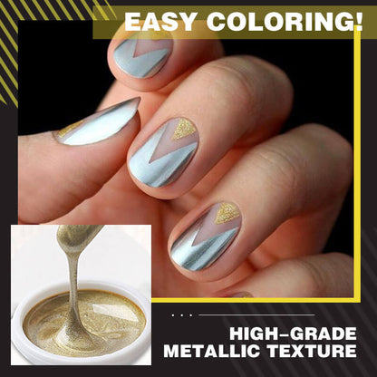 Spiegelnder metallischer Nagelgel