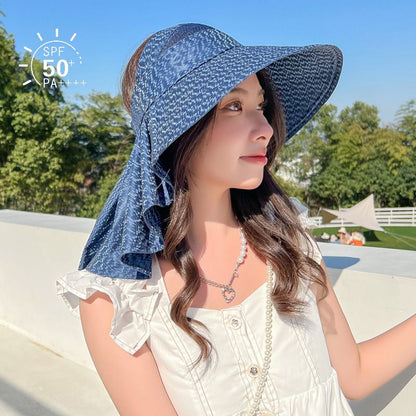 All-Match-Sonnenhut mit breiter Krempe und Nackenschutz für Damen (50 % RABATT)