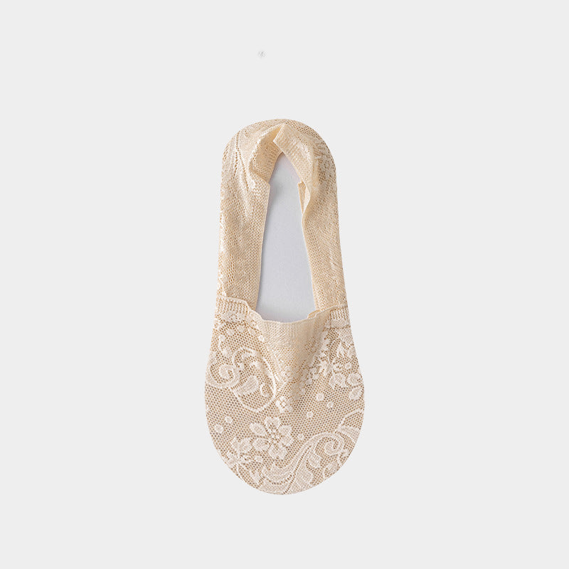 Spitzen-Crewsocken, die Nicht Abfallen