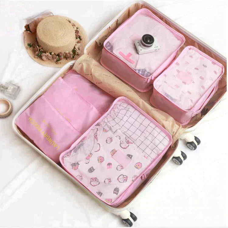 6-teilige Tragbare Gepäck-Aufbewahrungsbeutel