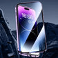 Anti-Peep doppelseitige Glas-Handyhülle mit magnetischem Metallrahmen für iPhone