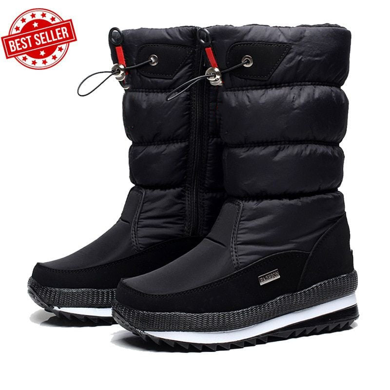 💖Ideales Geschenk: Hochwertiger, rutschfester und wasserdichter Schneestiefel aus Kunstfell für Damen👢