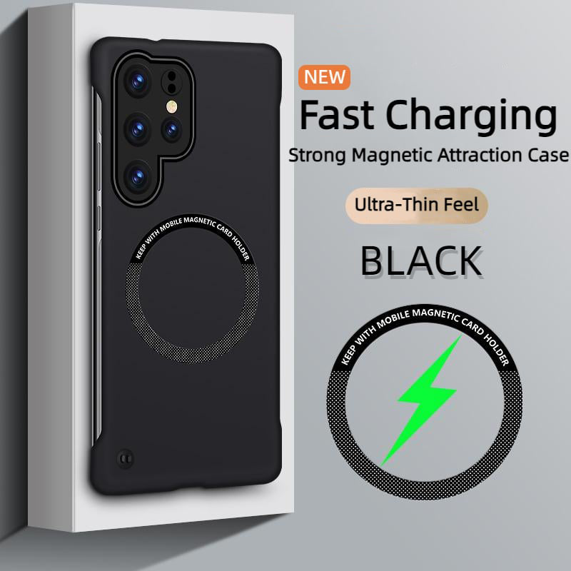 Ultradünne, einfarbige, rahmenlose magnetische Anziehungs-Handyhülle für Samsung