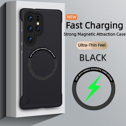 Ultradünne, einfarbige, rahmenlose magnetische Anziehungs-Handyhülle für Samsung