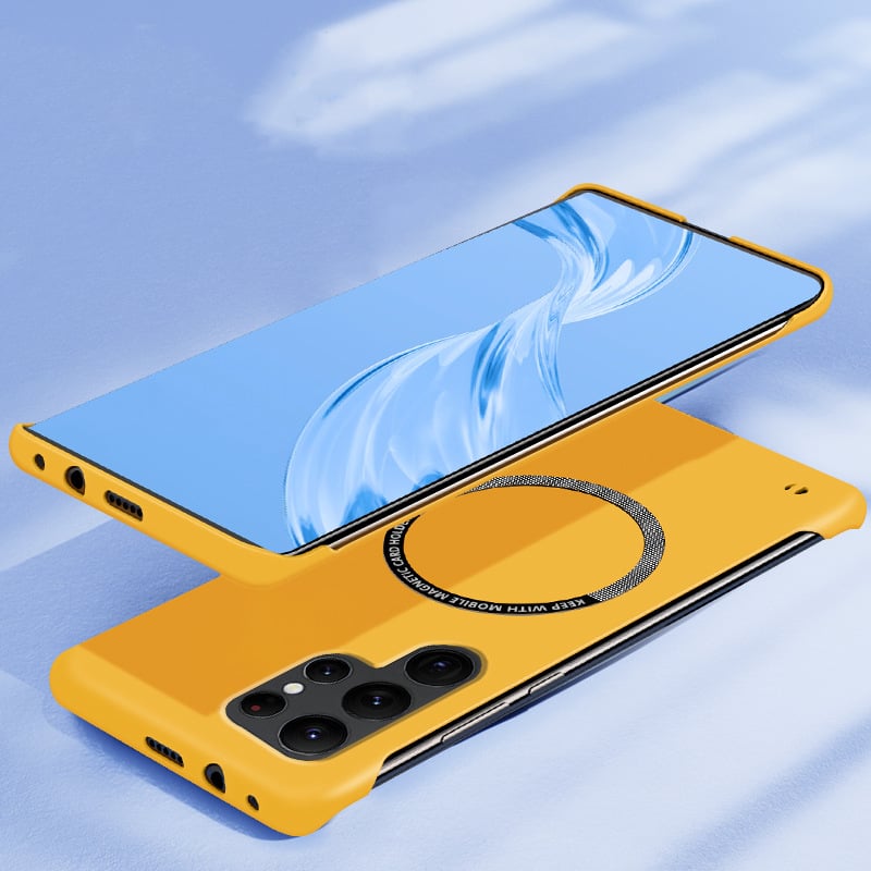 Ultradünne, einfarbige, rahmenlose magnetische Anziehungs-Handyhülle für Samsung