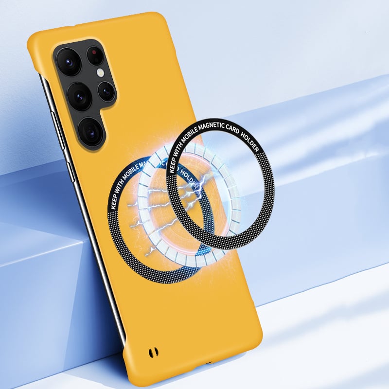 Ultradünne, einfarbige, rahmenlose magnetische Anziehungs-Handyhülle für Samsung