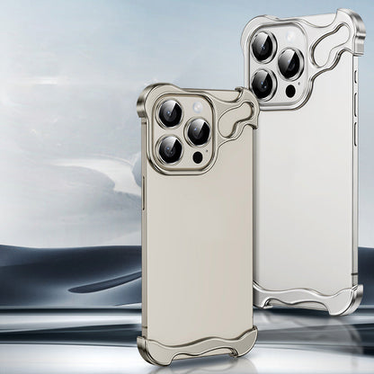 Fallsichere Handyhülle mit speziell geformtem Metall-Eckpad für iPhone (kostenloser Linsenfilm)