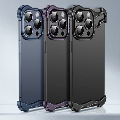 Fallsichere Handyhülle mit speziell geformtem Metall-Eckpad für iPhone (kostenloser Linsenfilm)