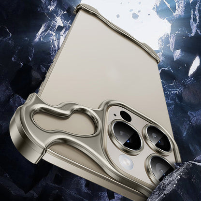 Fallsichere Handyhülle mit speziell geformtem Metall-Eckpad für iPhone (kostenloser Linsenfilm)