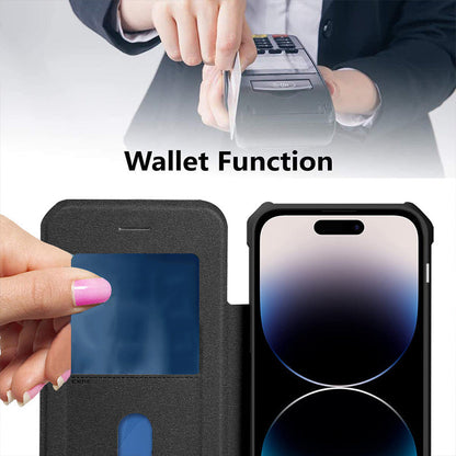 Magnetische Klapphülle für iPhone mit Kartensteckplatz